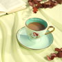 WIDDOP & CO Tasse à thé et soucoupe Ariel Princesas Disney vert menthe
