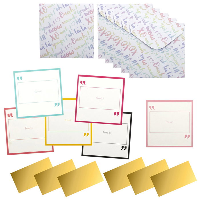 Party Time Set de 6 Cartes d'Invitation à Gratter avec Enveloppes