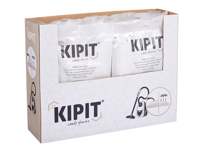 Kipit lot de 1 sac sous vide transparent 60 x 80 cm plastique réduit volume 70% (Set de 36)