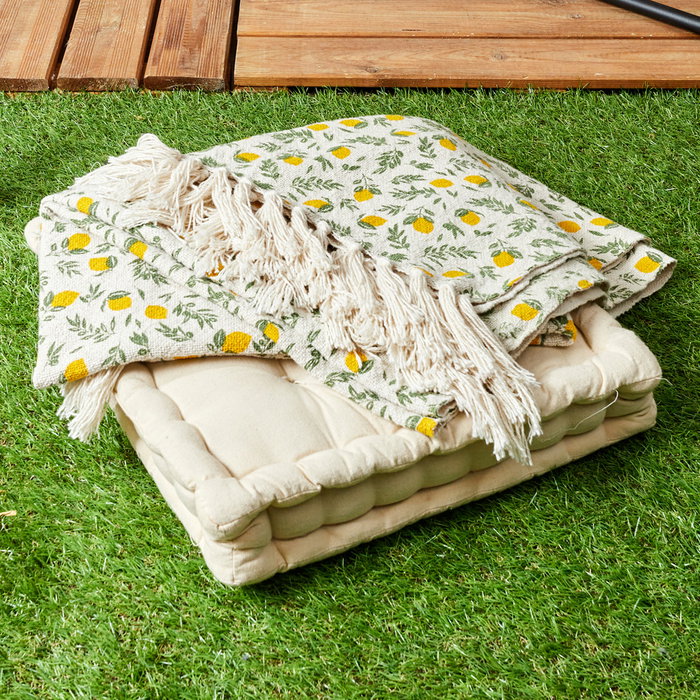 Home Deco Factory Plaid Tomar Sol 120x150 cm, Collection BAIN DE SOLEIL