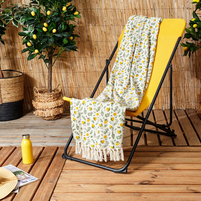 Home Deco Factory Plaid Tomar Sol 120x150 cm, Collection BAIN DE SOLEIL