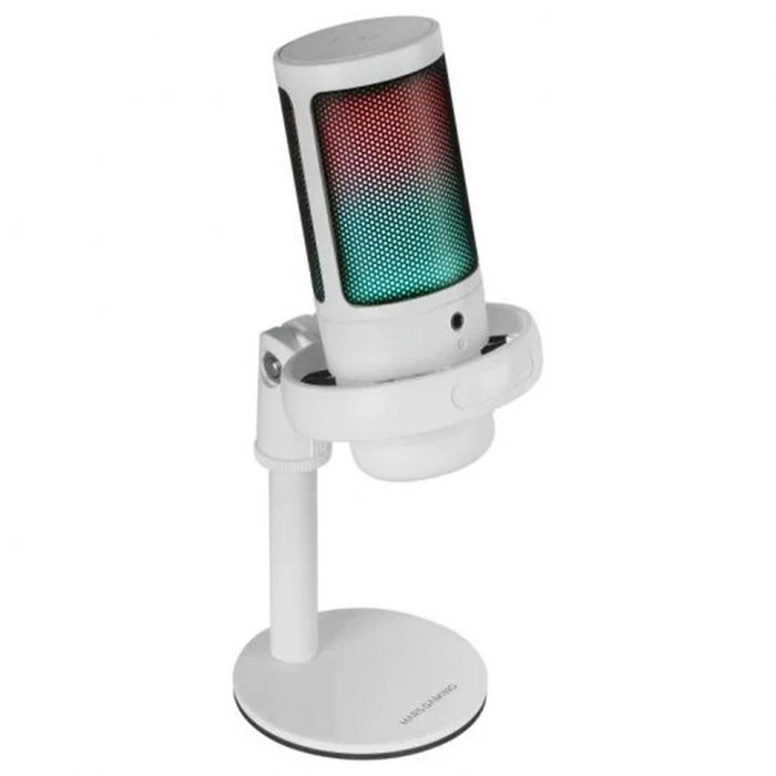 Mars Gaming MMICSEW Microphone de studio professionnel ARGB, cardioïde, USB, 196kHz/24 bits, moniteur 3.5mm