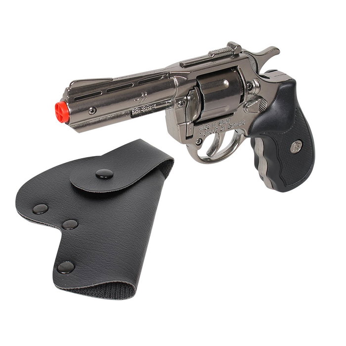 Gonher - Pistolets jouet policier 8 coups avec cartouchière - Réplique en métal - Jouet enfant +3 ans