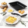 Zenker - Lot de 2 plats à four rectangulaires en acier inoxydable antiadhésif - 33 x 25 cm et 24 x 18 cm - Pour gratins, lasagnes, rôtis - Qualité allemande