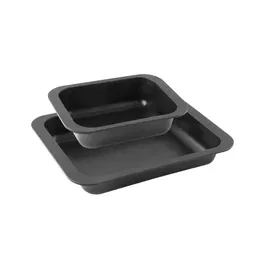 Zenker - Lot de 2 plats à four rectangulaires en acier inoxydable antiadhésif - 33 x 25 cm et 24 x 18 cm - Pour gratins, lasagnes, rôtis - Qualité allemande