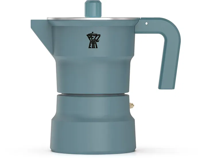 Pezzetti SOLIDEXPRESS Cafetière moka italienne en aluminium, 6 tasses, Vert - Pour un espresso authentique à la maison