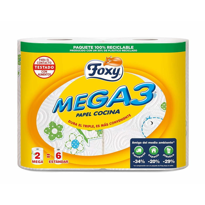 Foxy Essuie-tout MEGA3 2 rouleaux