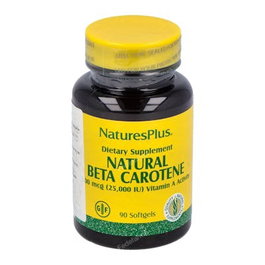 Natures Plus Natural Bêtacarotène 90 Perles 15 mg – Complément Alimentaire Vitamine A