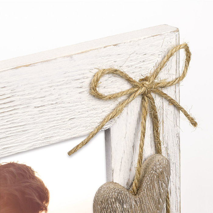 Zep Cadre Lille Blanc 13x18 cm avec Cœurs en Bois
