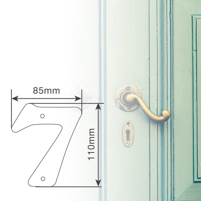 GSC Evolution Numéro de porte 7 en acier inoxydable, Titane doré