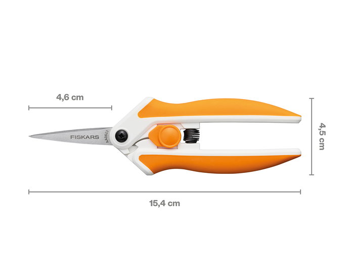 Fiskars Tijeras SOFTOUCH MICRO-TIP con muelle 16cm