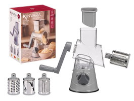 Kinvara Râpe Moulinette 3 Lames de Rechange 18,5 x 23 x 12,5 cm Gris Transparent Plastique Acier (Set de 12)