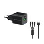 Chargeur mural Conceptronic Althea16B 33 W USB-C double port Noir