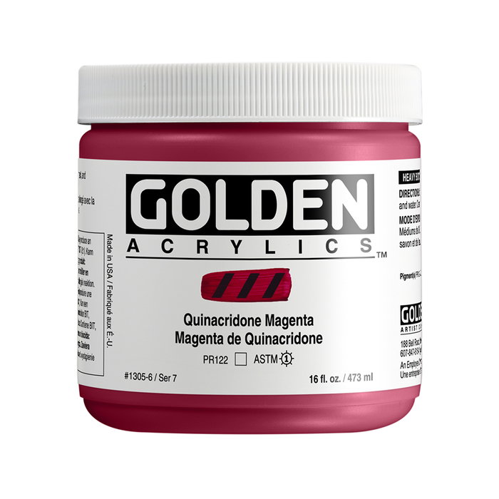 Golden Peinture Acrylique Heavy Body Quinacridone Magenta 473 ml Golden Peinture Acrylique Heavy Body Quinacridone Magenta 473 ml