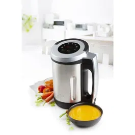 Domo Blender chauffant soupe DO716BL - Mixeur 2,2 L, 1000 W, 7 programmes, écran LED, lame XXL, fonction mémoire, inox - Gris