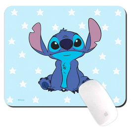 Disney - Tapis de souris Stitch en tissu antidérapant avec fond en mousse, confortable pour le poignet - 22 x 18 cm