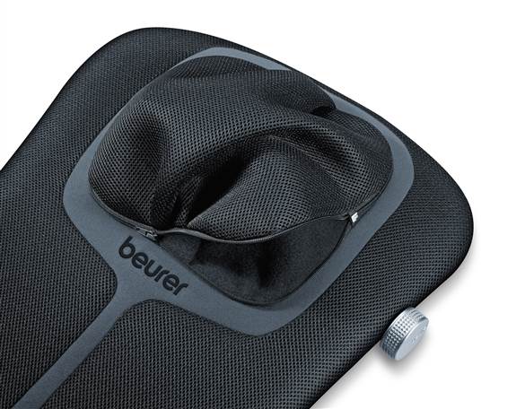 Beurer MG-254 Coussin de massage Shiatsu avec chaleur et lumière, plusieurs têtes rotatives et intensité réglable pour le dos et le cou
