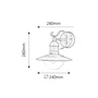 RABALUX Applique Extérieur Oslo RAB-8270 1xE27 IP44 - Acier inoxidable, matériau résistant aux UV, pour ampoule jusqu'à 60W