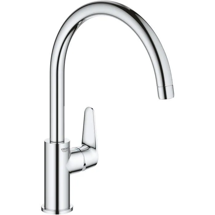 GROHE Mitigeur de Cuisine Monocommande en Métal Chromé Gris Modèle 31554001 GROHE Mitigeur de Cuisine Monocommande en Métal Chromé Gris Modèle 31554001