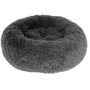Kerbl Corbeille pour Chien et Chat Fluffy Donut Gris - Rembourrage extra doux, fond antidérapant, lavable - Diam. 60 x 18 cm