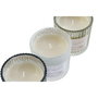 Bougie DKD Home Decor Blanc Doré Argenté 8,8 x 8,8 x 9 cm (3 Unités)