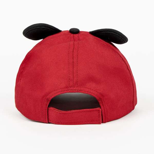 Cerdá Gorra Visera Curva - 53 cm - Applications Mickey - Couleur Rouge