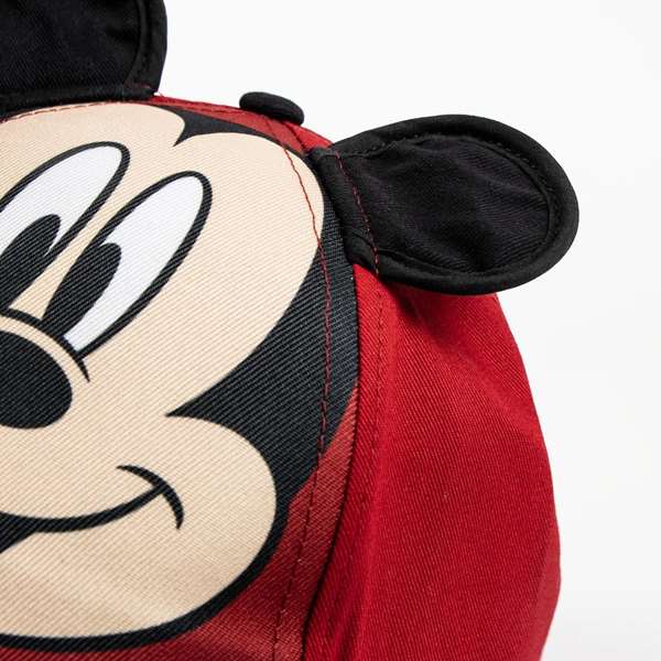 Cerdá Gorra Visera Curva - 53 cm - Applications Mickey - Couleur Rouge