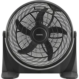 OCEANIC Ventilateur de sol 65 W 54 cm 3 vitesses Inclinable 360° Noir