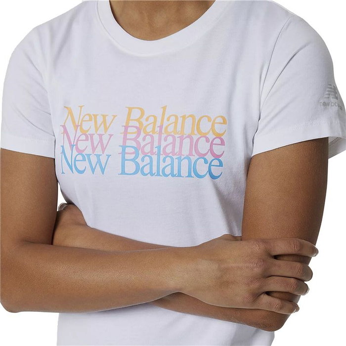 T-shirt à manches courtes femme New Balance Essentials Celebrate W Blanc