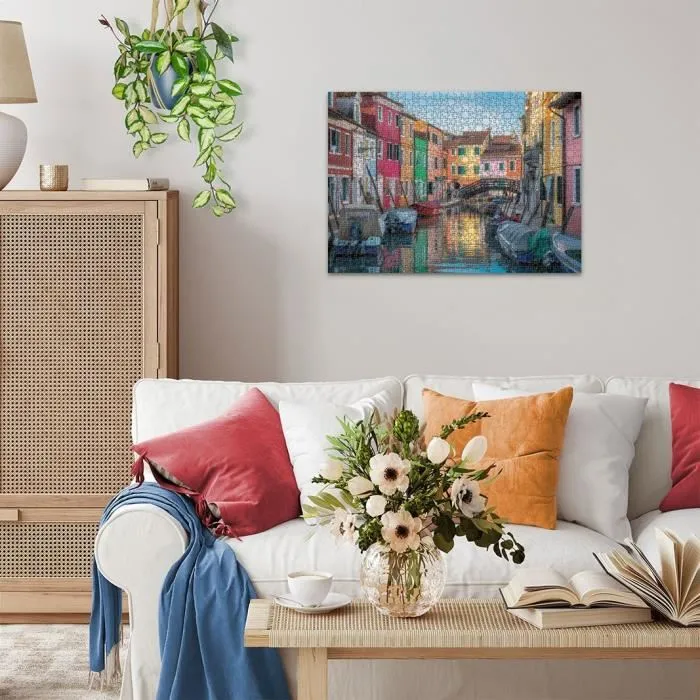 Ravensburger 12000623 - Puzzle 1000 pièces Burano, Italie - Qualité supérieure pour adultes et enfants dès 14 ans