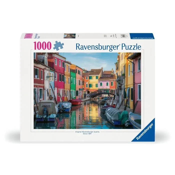 Ravensburger 12000623 - Puzzle 1000 pièces Burano, Italie - Qualité supérieure pour adultes et enfants dès 14 ans