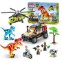 Zuru - Set de Construction Dino Hunt 592 pièces - Aventure Préhistorique avec Dinosaures, Hélicoptère, Camion et Moto