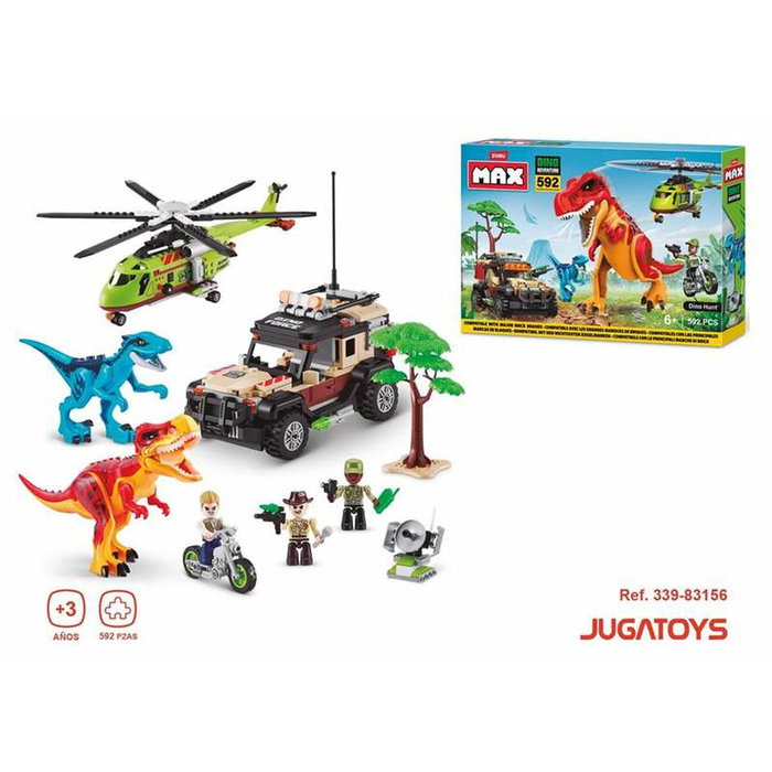 Zuru Dino Adventure Dino Hunt - Set de construction avec dinosaures et véhicules (592 pièces)