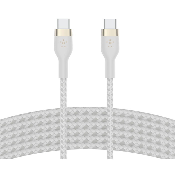 Belkin BOOST CHARGE PRO Flex Câble USB-C/USB-C 3m Blanc CAB011bt3MWH Belkin BOOST CHARGE PRO Flex Câble USB-C/USB-C 3m Blanc CAB011bt3MWH