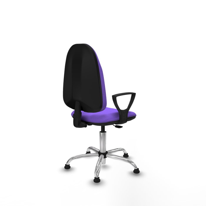 PIQUERAS Y CRESPO Chaise de bureau Algarra, tissu lilas, base chromée PIQUERAS Y CRESPO Chaise de bureau Algarra, tissu lilas, base chromée