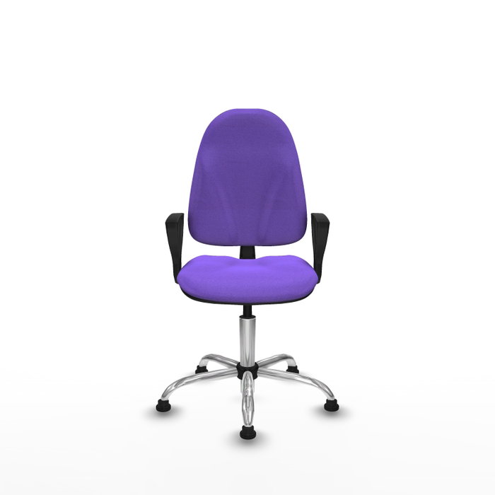 PIQUERAS Y CRESPO Chaise de bureau Algarra, tissu lilas, base chromée PIQUERAS Y CRESPO Chaise de bureau Algarra, tissu lilas, base chromée