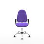 PIQUERAS Y CRESPO Chaise de bureau Algarra, tissu lilas, base chromée