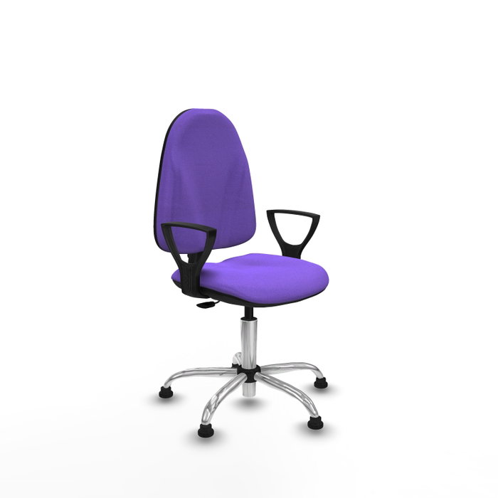 PIQUERAS Y CRESPO Chaise de bureau Algarra, tissu lilas, base chromée PIQUERAS Y CRESPO Chaise de bureau Algarra, tissu lilas, base chromée