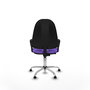 PIQUERAS Y CRESPO Chaise de bureau Algarra, tissu lilas, base chromée