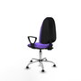 PIQUERAS Y CRESPO Chaise de bureau Algarra, tissu lilas, base chromée