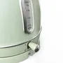 Sweiss Bouilloire électrique KTL7 1,8 L 2200 W - Acier inoxydable, socle 360°, arrêt automatique, indicateur de niveau d'eau - Vert vintage