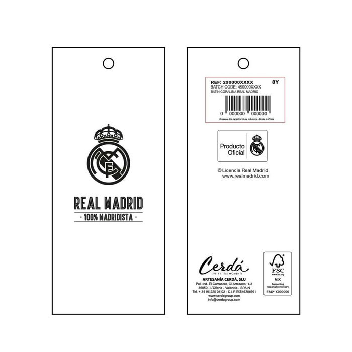 Peignoir pour Enfants Real Madrid C.F. Bleu S Peignoir pour Enfants Real Madrid C.F. Bleu S