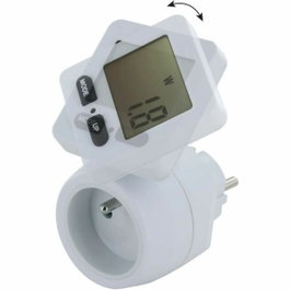 Chacon Prise électrique avec compteur de consommation 54351 Blanc