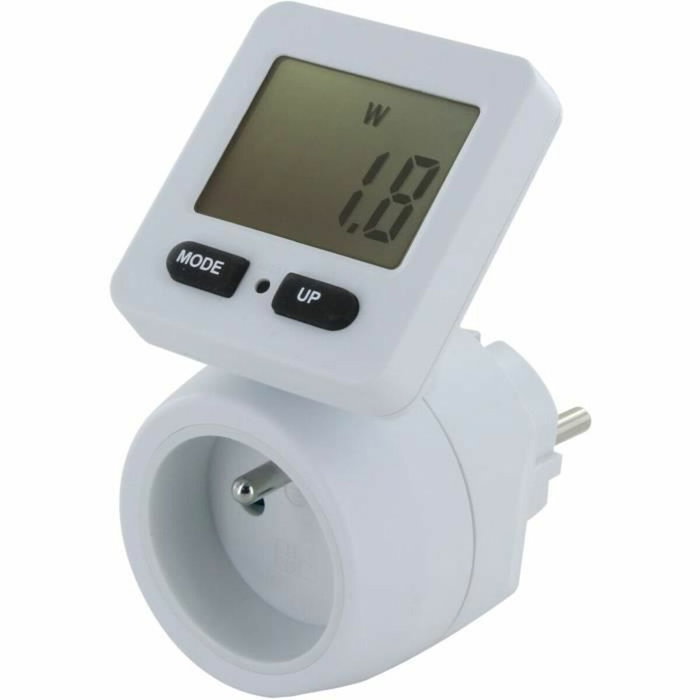 Chacon Prise électrique avec compteur de consommation 54351 Blanc