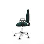 PIQUERAS Y CRESPO Chaise de bureau Algarra, similicuir vert bouteille, base chromée, accoudoirs fixes