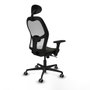 Piqueras y Crespo Chaise de Bureau avec Appui-tête Jorquera 3D036G1 Noir