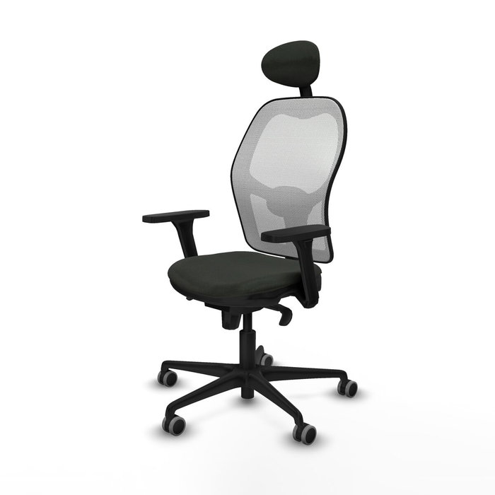 Piqueras y Crespo Chaise de Bureau avec Appui-tête Jorquera 3D036G1 Noir
