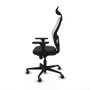 Piqueras y Crespo Chaise de Bureau avec Appui-tête Jorquera 3D036G1 Noir