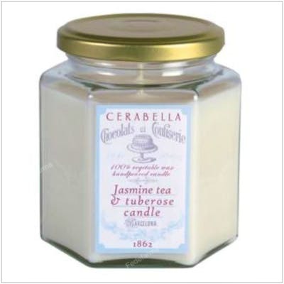 Cerabella Bougie Parfumée Jasmin Thé-Tubéreuse en Pot Verre 8x10cm 50h Cerabella Bougie Parfumée Jasmin Thé-Tubéreuse en Pot Verre 8x10cm 50h