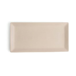 Quid Plateau Rectangulaire Céramique Mineral Gres Beige 15x30 cm